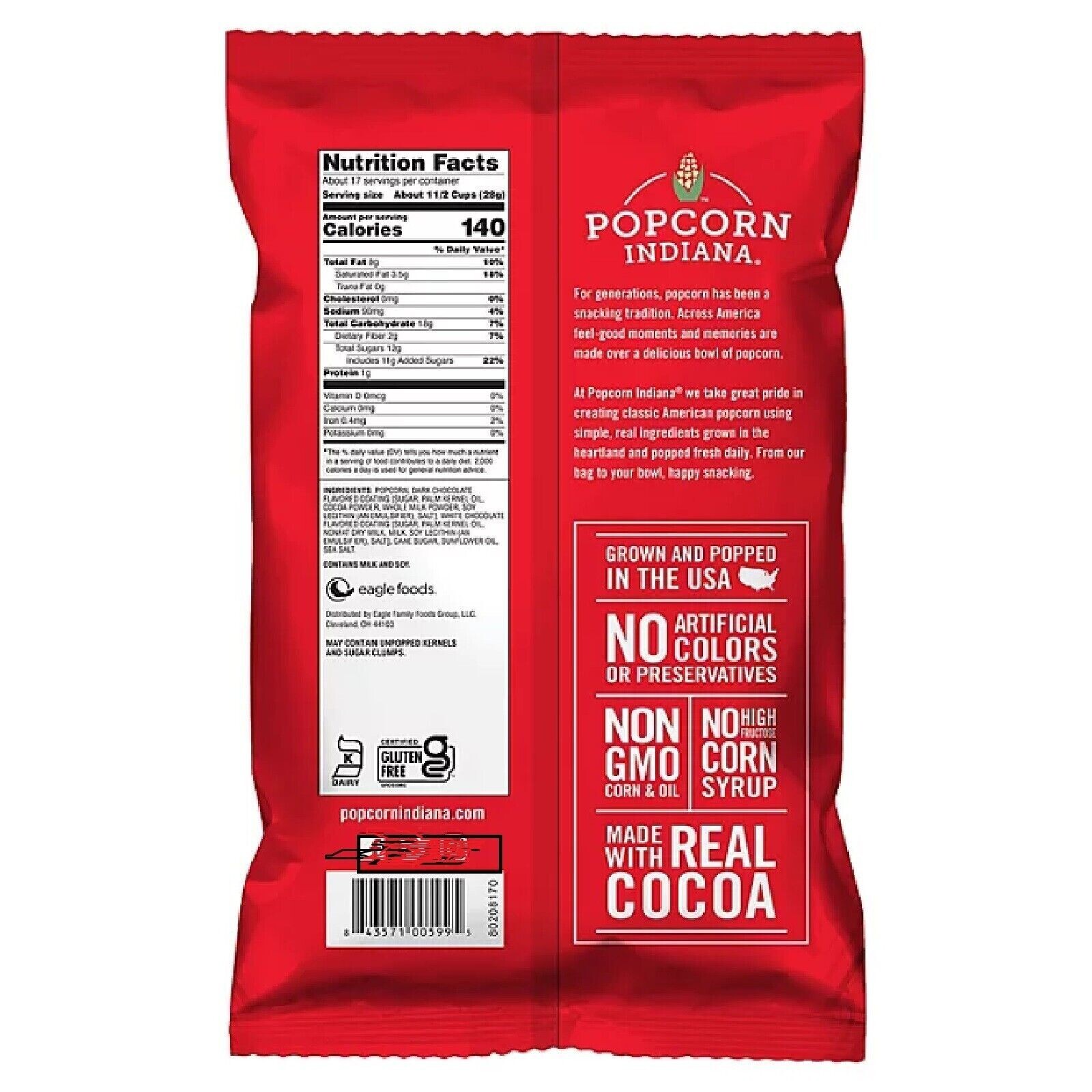 Popcorn, Indiana Drizzled Black and White Kettle Corn (17 oz.) eBay