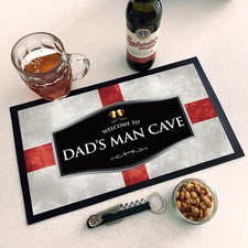 Artylicious Bar Mat St Georges Flag | Dad's Man Cave Vatertag Geschenk