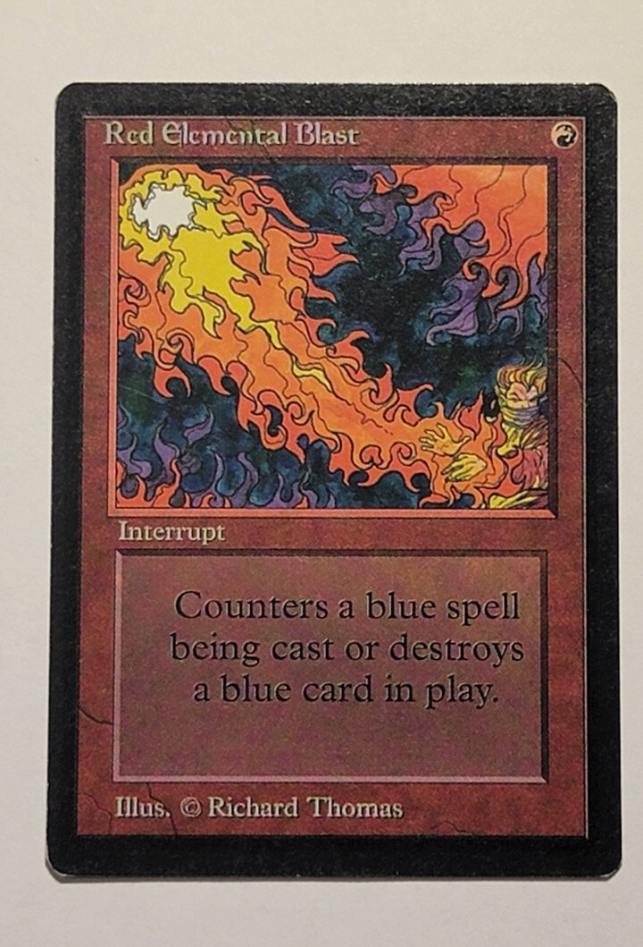 Red Elemental Blast Beta MTG 1993 Magic The Gathering Richard Thomas