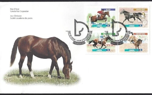 🍁Canada   #1794a  Block C   "CANADIAN HORSES"   Brand New  1999 First Day Cover