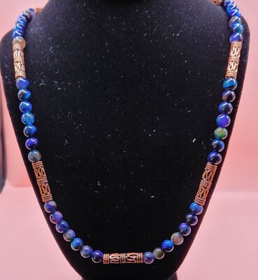 Galaxy Tiger's Eye and Copper Beaded Necklace