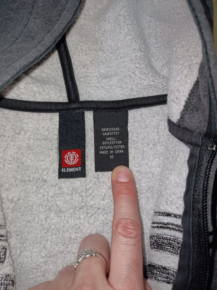 Element Suéter Sudadera con Capucha Niños Talla Mediana Juvenil Manga Larga Gris Carbón Talla M me Foto 2 de 4