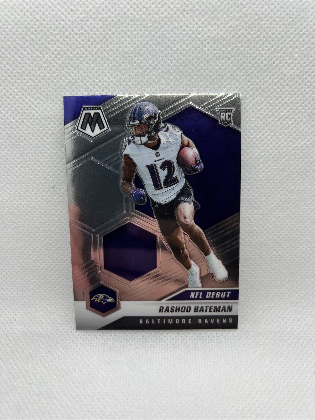 2021 Panini Mosaic Rashod Bateman RC Base #249 NFL Debut Ravens