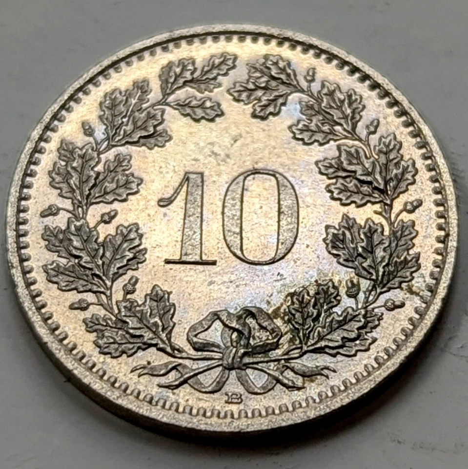 Швейцария 1991 10 Rappen изящный камео вид BU + состояние товара - комбинированная доставка - Изображение 2 из 2