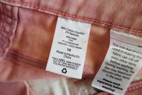 Time and Tru High-Rise Fray Denim Shorts Pink Size 10 - 3.5" Inseam NWT! - Picture 8 of 8