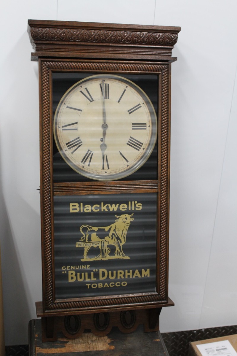 tobacco clock BULL DURHAM TOBACCO Advertising Clock