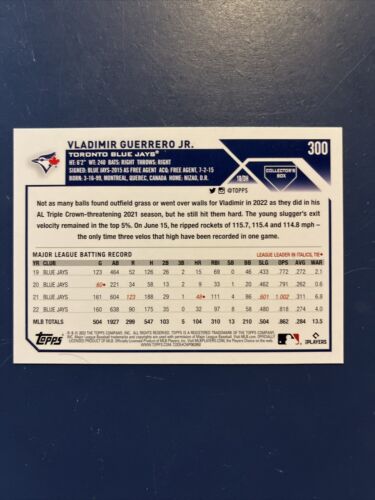 Carta esclusiva 2023 Topps Series 1 Vladimir Guerrero oversize Super Box & SP - Foto 2 di 3