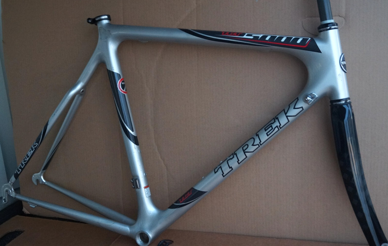 2007 Trek TCT 5000 Road 700c Carbon Frame Set 60cm L/XL New Fork Rim Brakes