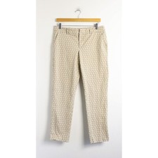 Tommy Hilfiger Madison trousers beige pattern khaki orinted pants chinos 6 M