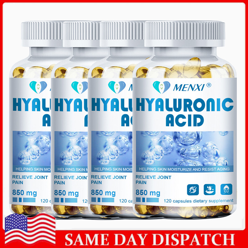Hyaluronic Acid Supplement 850mg | 1-4×120 Tablets | Natural Skin, Hair & Joint