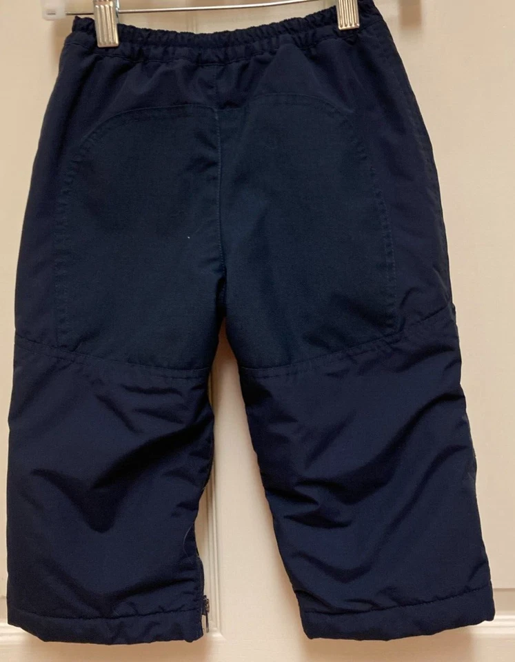 Calça de esqui Lands End infantil azul marinho neve - Virilha com zíper completo - Fácil troca (tamanho 3T) - Imagem 2 de 3