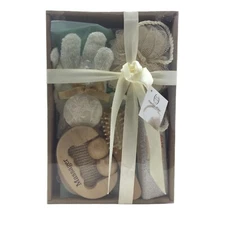 Essential Design Massager Kit Box 7-pc Bath and Body Gift Set Spa Exfoliating