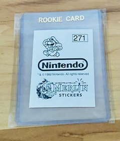1992 Nintendo Merlin UK Qix Rare Sticker card Vintage NES Game #271 Rare Mint