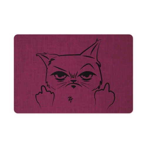 Interluxe Fußmatte 40x60 cm - Grumpy Cat - rutschfeste Fussmatte, Katze witzig - Bild 12 von 28