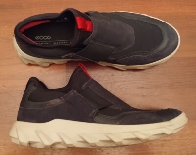 ECCO Sports MX Women's BLUE YAK Leather Fluid FORM SlipOn Hiking Sneakers 7-7.5M