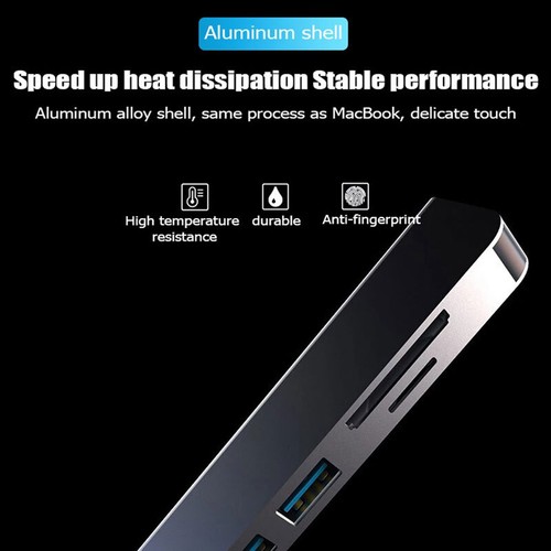 3/5/6/7/8in1 USB-C Type-C Hub To USB 3.0 PD 4K HDMI RJ45 Ethernet SD/TF Adapter - Picture 59 of 84