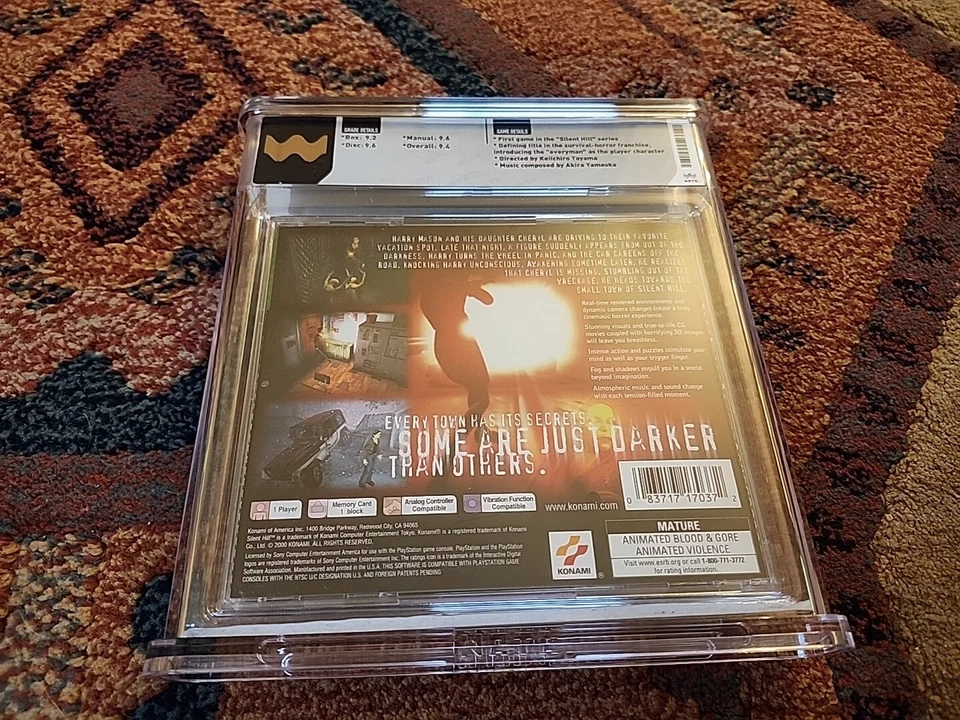 Silent Hill Sony PlayStation 1 PS1 WATA Graded MINT 9.6 Disc! NEVER PLAYED! PSA - Image 4 of 4