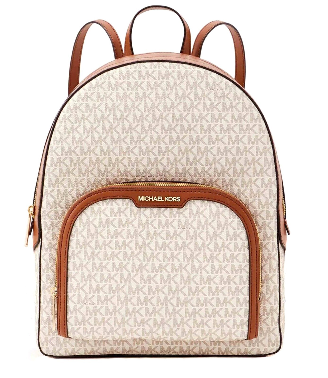 Michael Kors Mochila Bolso Jaycee LG Pkt Mochila Mk Logo Vanillabraun Nuevo