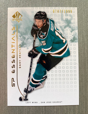 Dany Heatley 2009-10 SP Authentic #0707/1999 SP Essentials San Jose SHARKS #109