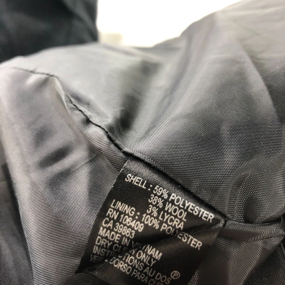 Женская куртка Tahari Arthur S Levine шерстяная смесь на пуговицах спереди военная черная 4 - Изображение 4 из 4