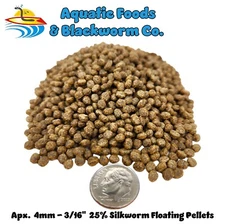 40-lbs 4mm 25% Silkworm Color Enhancing Floating Pellets Koi & Pond Fish