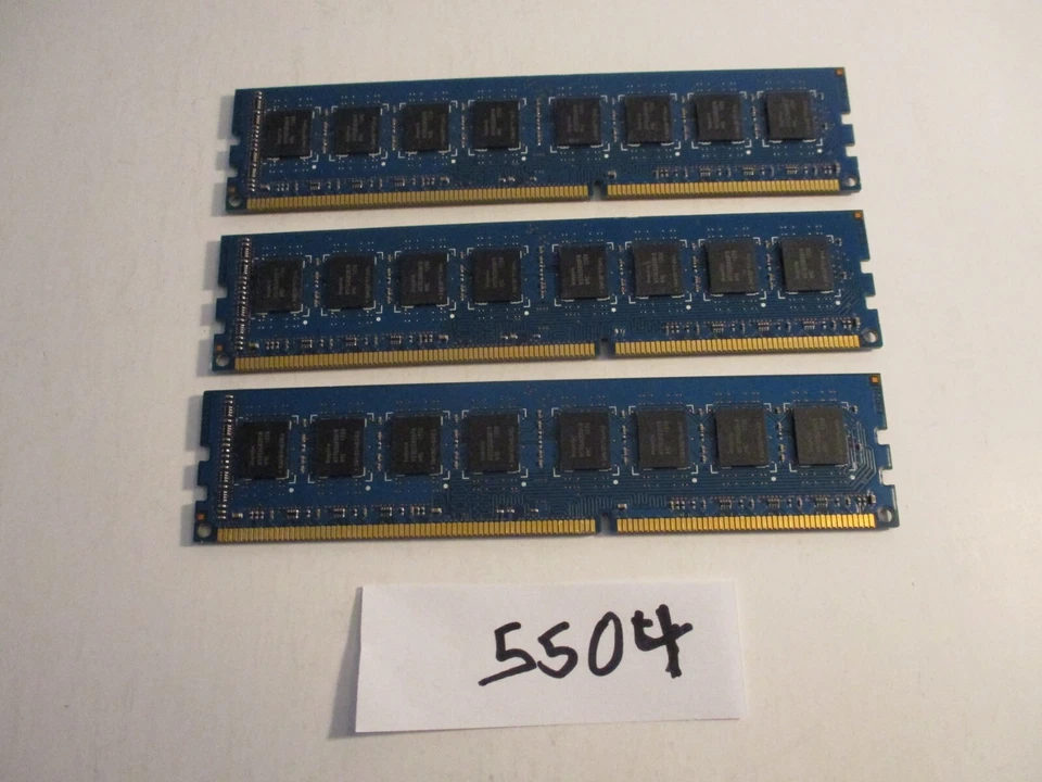 Hynix LOT of 3X4GB=12Gb  PC3-10600 1333Mhz DDR3 DESKTOP MEMORY RAM (5504) - Image 2 of 4