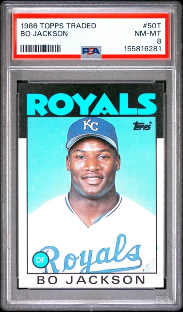 1986 Topps Traded #50T - Bo Jackson Rookie PSA 8 NM-MT RC (281)