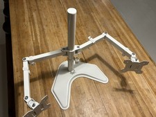 VIVO White Dual Monitor Articulating Desk Stand Mount, Fits Up to 32" Screens