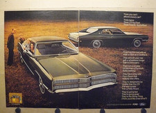 Vintage 1969 Ford Ltd Print Ad Xl Sportsroof Family Scene Luxury Car Marketing