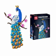 MOULD KING 690pcs Peacock Building Blocks for Adults, Wall Art Home Decor DIY US