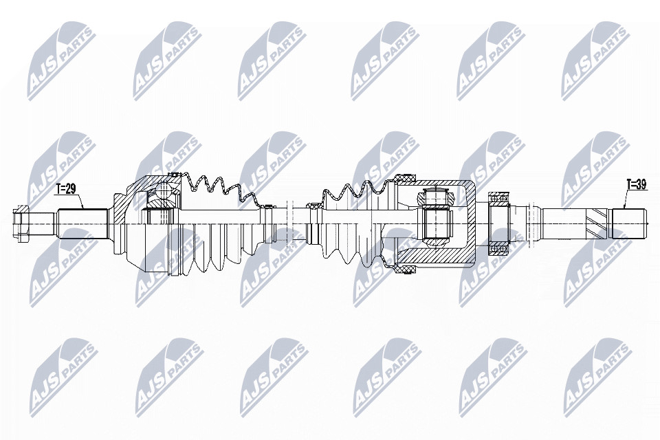 N.T.Y. NPW-PL-059.NTY Drive Shaft for FIAT,NISSAN,OPEL,RENAULT,VAUXHALL