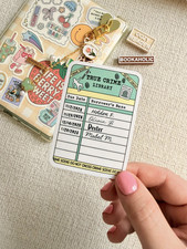 True Crime Library Card Sticker Bookish Sticker Book Lover Sticker Trendy Vinyl