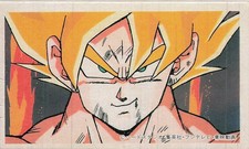 Dragon Ball Z Super Saiyan Goku Menko Card Japanese Anime Toei 87058 Vintage
