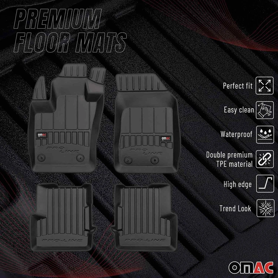Alfombrillas OMAC Premium para Fiat 500X 2016-2023 todo tipo de clima resistente 4 piezas Foto 2 de 4