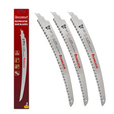 12 Inch Japanese Teeth Reciprocating Saw Blades 3-Piece, Arc Edge Wood Pruning B