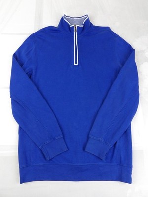 Bobby Jones Golf Herren Blau Sweatshirt Quarter Zip M Baumwolle Pullover Langarm