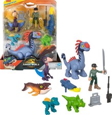 Fisher-Price Imaginext Jurassic World Rebirth Action Figure Set with 1 3-inch Hu