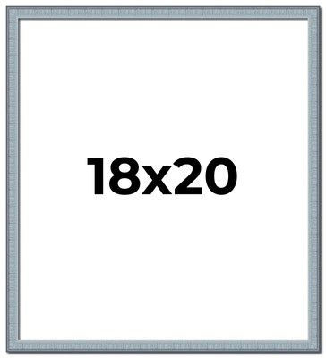 18x20 Frame Blue Scuffed Farm Board Solid Wood Picture Frame Width 0.75 Inches |