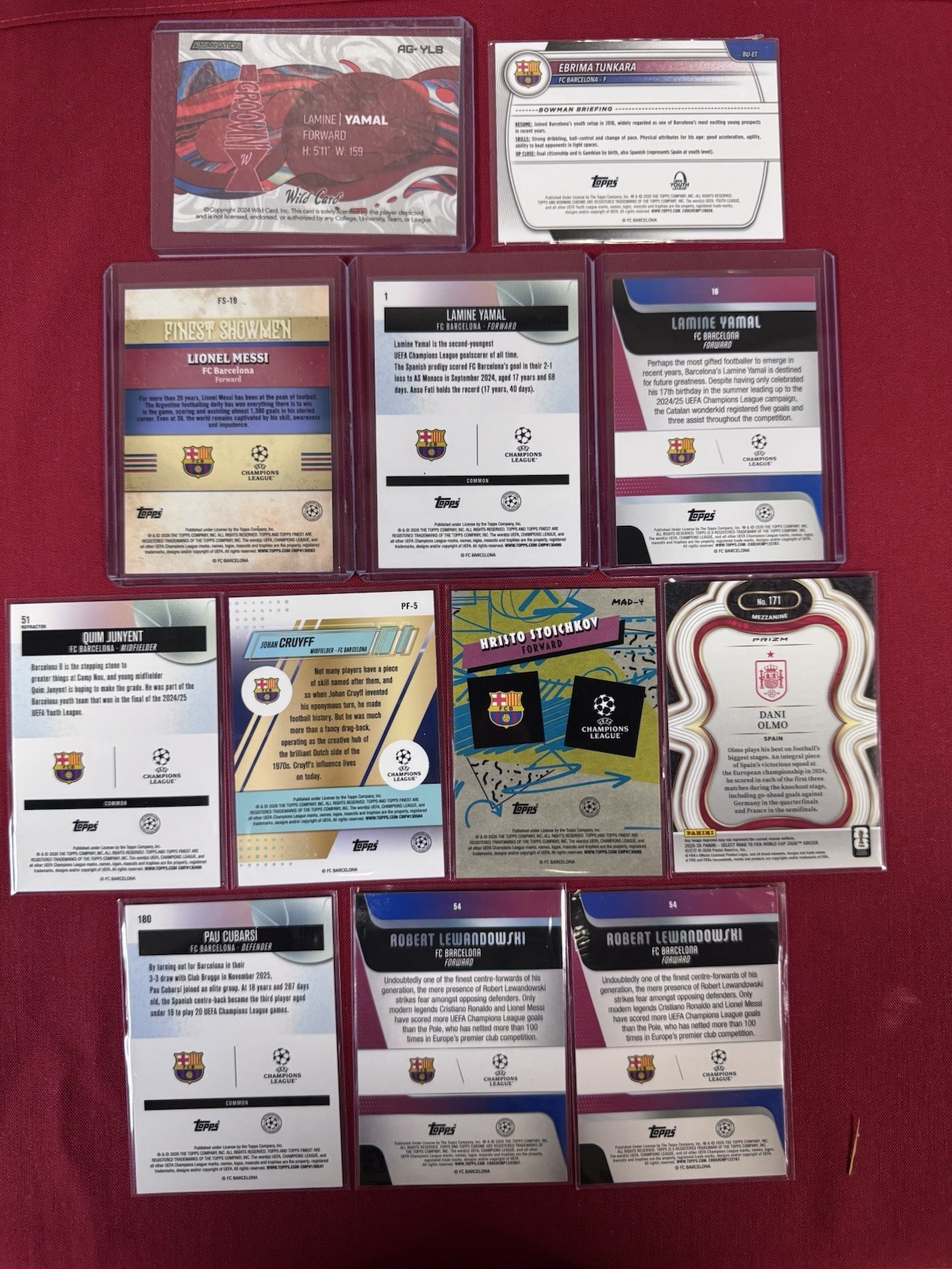 FC BARCELONA 22 CARD LOT AUTOS/NUMBERED & INSERTS Panini/Topps view 4