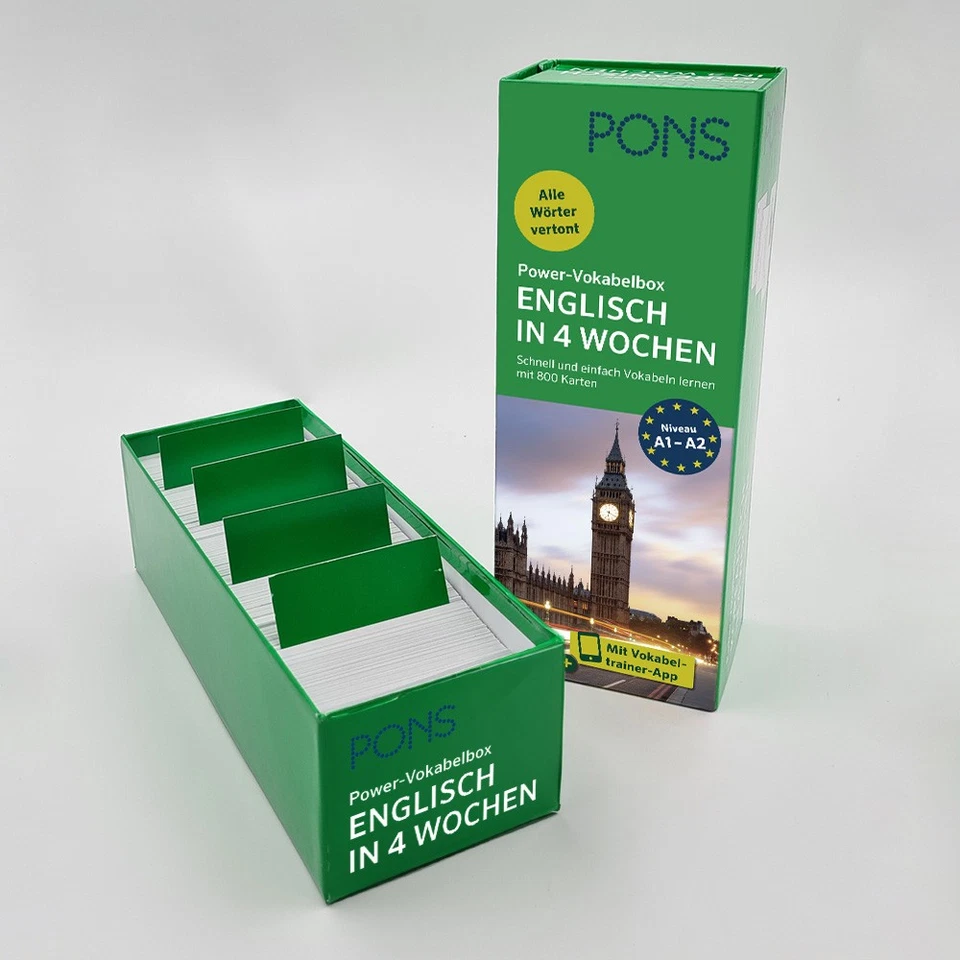 Englisch Vokabeln lernen für Anfänger Wiedereinsteiger 800 Lernkarten Vokabelbox - Bild 3 von 4