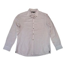 Kenneth Cole New York Mens Button Down Long Sleeve Plaid Shirt Size M