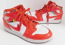 Nike Air Jordan 1 Mid SE GS Barcelona Red White  DC7248-600 Size 7Y