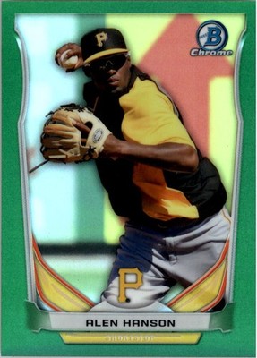 2014 Bowman Chrome Draft Top Prospects Green Refractors #CTP34 Alen Hanson/150