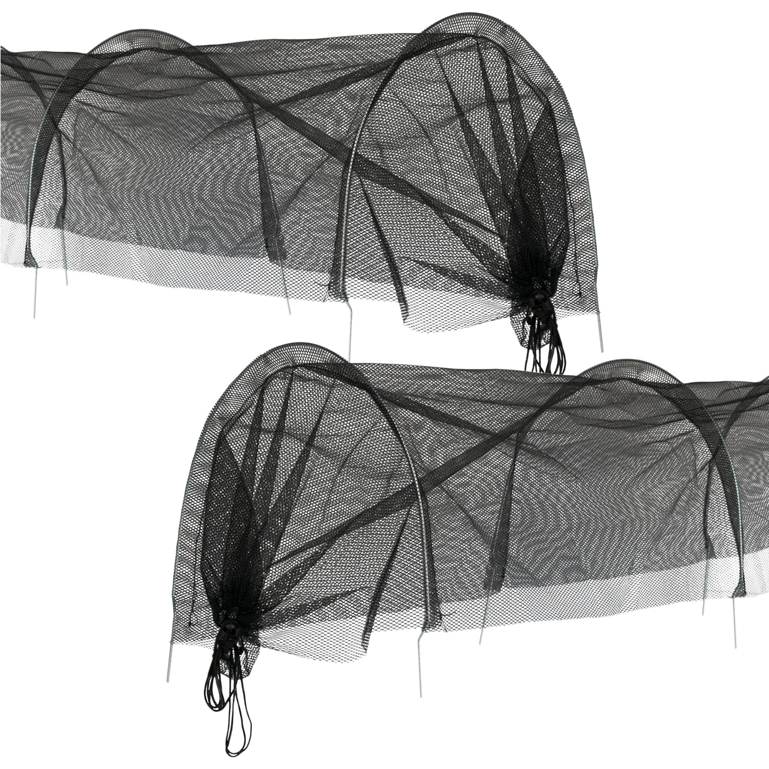KCT TWIN PACK BLACK GARDEN NET POLY GROW TUNNEL PLANT CLOCHE PROTECTION MESH 3M