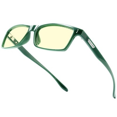 Gunnar Vertex Gaming Glasses Moss Amber Lens Blue Light Blocking Relieve Dry Eye