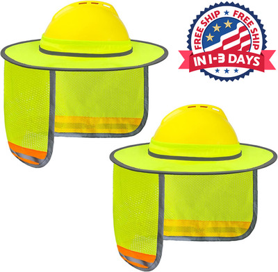 2PCS Proteccion De Solar Para Casco Seguridad El Sol Sombreros Cascos Protector