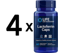 4 X Life Extension Lactoferrin Caps - 60 Caps (958,29 Eur/Kg)
