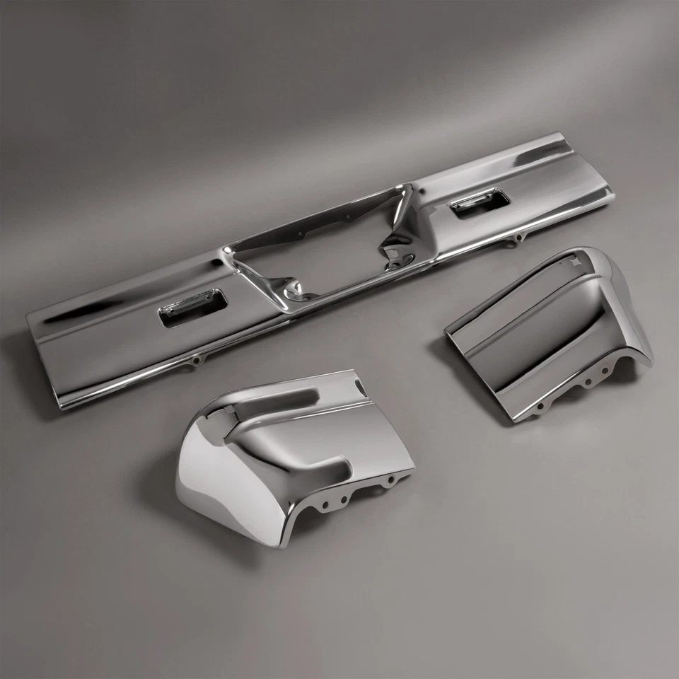 Juego de montaje de parachoques trasero de acero cromado para Chevrolet Impala 1966 3 piezas Foto 3 de 4