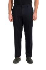 Hugo Boss Men's "Genesis2" Blue 100 Wool Dress Pants US 36R IT 52