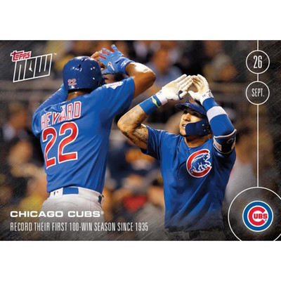 MLB Chicago Cubs Record First 100-Win #508 Topps Jetzt Sammelkarte